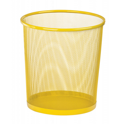 Корзина для бумаг ZiBi металлическая Круглая 10 л Желтая (ZB.3126-08) Винница - изображение 1