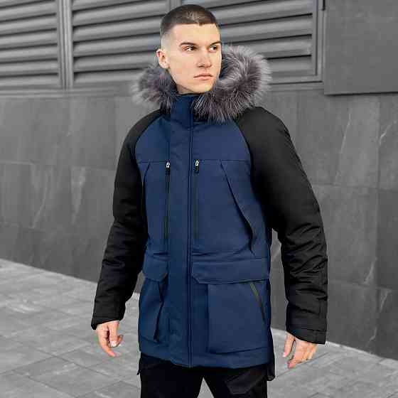 Парка чоловіча зимова з капюшоном Pobedov Seniora Udacha Gray Київ