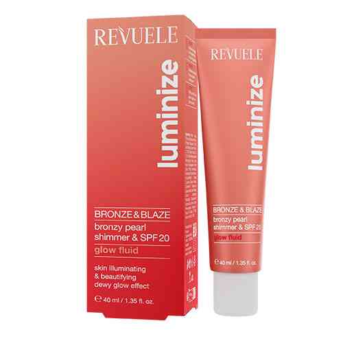 Флюид Мерцающий Bronze & blaze из SPF20 glow fluid Revuele 40 мл Киев