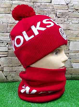 Комплект шапка + баф WOLKSWAGEN Pom Pom Fleece Київ