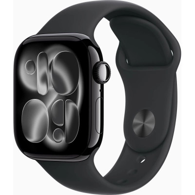 Смарт-часы Apple Watch Series 11 GPS 42mm Jet Black Aluminium Case with Black Sport Band - S/M (MEQT4RK/A) Винница - изображение 1