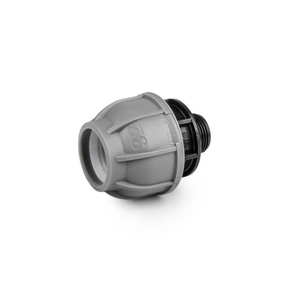 Муфта для труб PE, 32 мм, PN10, із зовнішньою різзю 1", DSRA10L32M1 Київ - фото 1