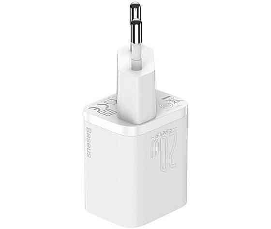 Мережевий зарядний пристрій Baseus Super Si Quick Charger 1C 20W EU White Київ