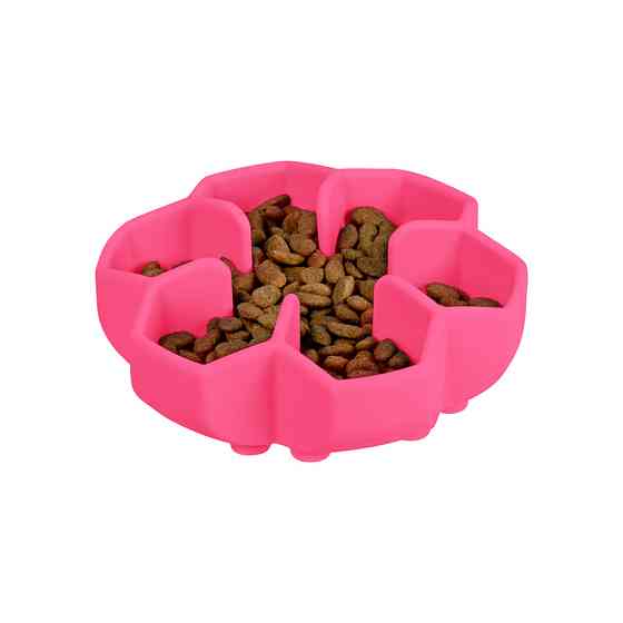 Миска для повільного харчування WAUDOG Silicone, 450 мл, рожевий Київ