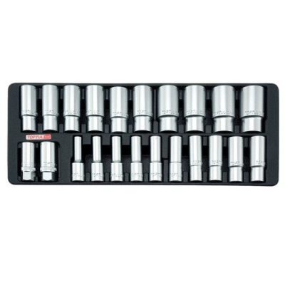 Набор головок Toptul длинных 1/2" 8-32мм 22шт. (в ложементе) (GAAT2202) Винница - изображение 1