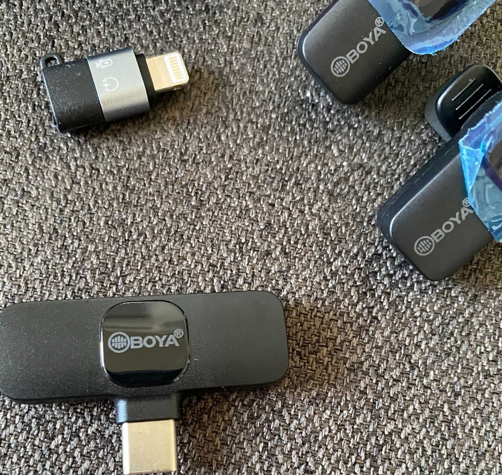 Безпровідний петличний мікрофон Boya BY-MW3 2 шт. з Type-C і Lightning. Київ - фото 1