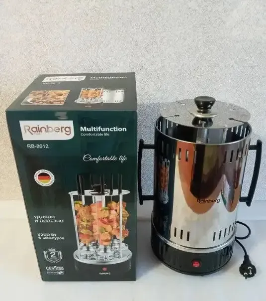 Электрошашлычница Domotec Bbq шашлычница Domotecg MS-7781 1000W Коломыя - изображение 6