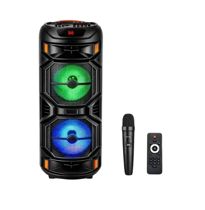 Портативная Bluetooth колонка ZQS8221 40Вт с микрофоном и пультом ДУ, USB/TF/FM, LED подсветка Одесса - изображение 6