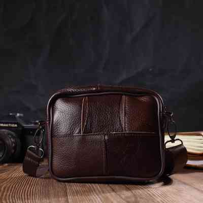 Сумка Vintage Поясна з натуральної шкіри Коричнева (21486) Вінниця