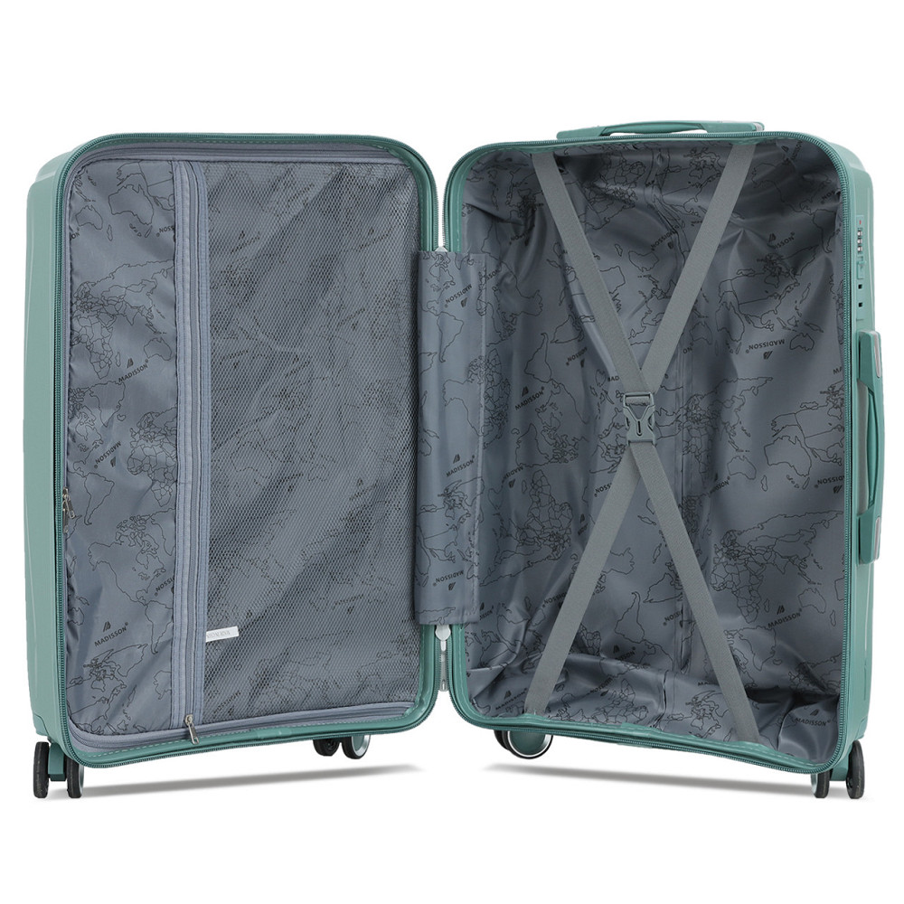 Валіза поліпропіленова MADISSON 51103 велика 77 см зелена Київ - фото 10