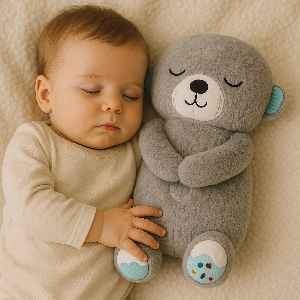 Мягкая игрушка-ночник Дышащая выдра 30см, от батареек / Игрушка выдра для сна / Ночник с белым шумом Киев - изображение 6