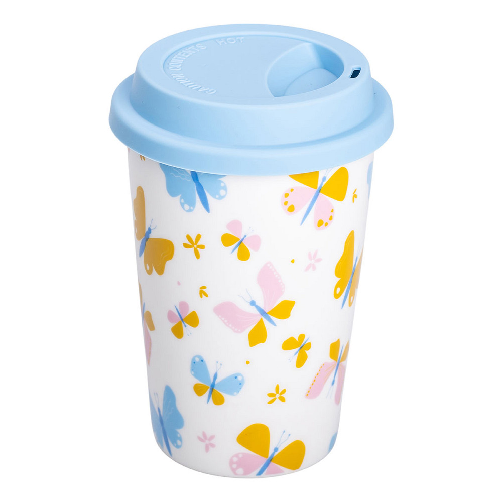 Liling Rongxiang Ceramic порцелянаовий стакан із силіконовою кришкою та отвором для трубочки 42 Киев - изображение 2