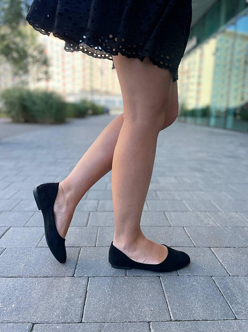 Loretta Балетки женские LORETTA черные из искусственной замши классические размер 36-41 (E338-1 Коломия - фото 5