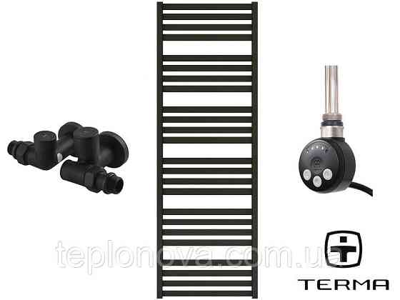 Комбинированный Полотенцесушитель Плоский Черный 1460х500 Terma Marta Черновцы