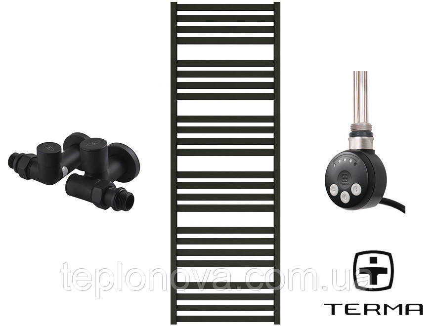 Комбинированный Полотенцесушитель Плоский Черный 1460х500 Terma Marta Черновцы - изображение 1