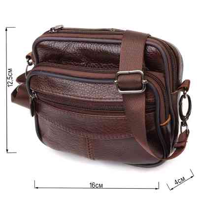 Сумка Vintage Поясна з натуральної шкіри Коричнева (21486) Вінниця