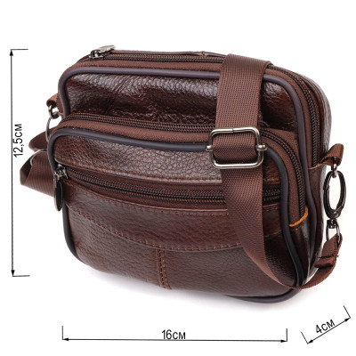 Сумка Vintage Поясна з натуральної шкіри Коричнева (21486) Вінниця - фото 6