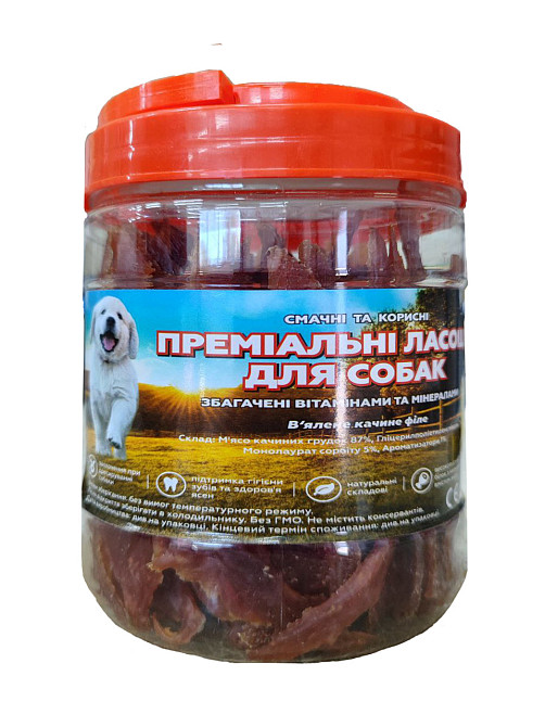 Ласощі Lucky Star в'ялене качине філе 500 г   PM004 Вінниця - фото 2