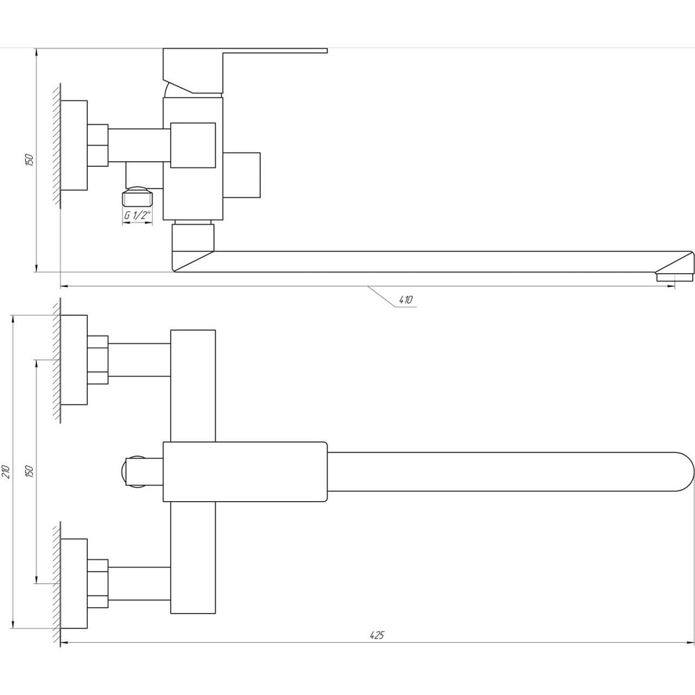 Змішувач для ванни Globus Lux SICILIA SBQ-208L Київ - фото 4