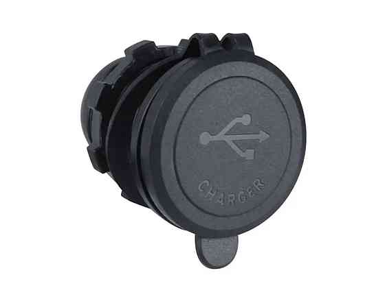 Гніздо прикурювача B33R 3USB QC 3,0 врізне з кришкою та червоною підсвіткою 12/24V Харків