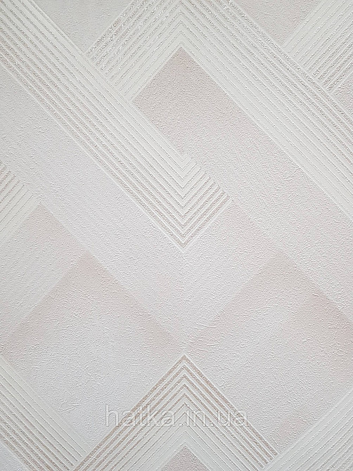 Шпалери вінілові на флізеліні Sintra Simmetria метрові геометрія фігури смуги бежеві золотисті 524503 Київ - фото 1