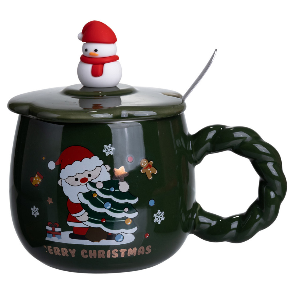 Новогодняя фарфоровая чашка 