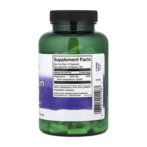 Магній цитрат Swanson Magnesium Oxide 200 mg 250 капс Київ