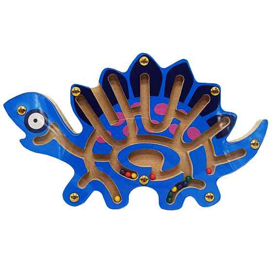 Деревянная магнитная игрушка Лабиринт MD 1792-1 Стегозавр Винница