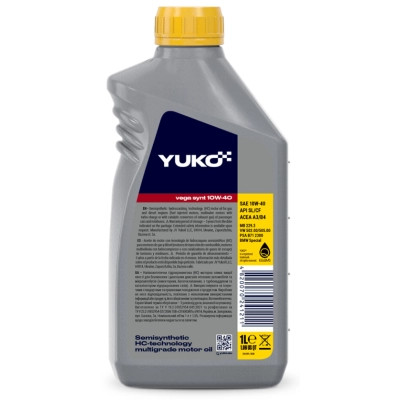 Моторна олива Yuko VEGA SYNT 10W-40 1л (4820070241211) Вінниця - фото 2