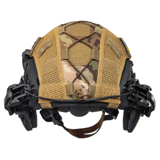 Тактичний шолом Fast Helmet NIJ IIIA + навушники Walkers Razor Slim + чебурашки + ліхтарик + кавер ( Вінниця