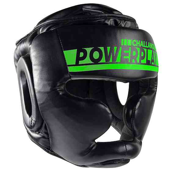 Шолом для боксу з повним захистом закритий тренувальний чорний PowerPlay 3048 розмір S Київ