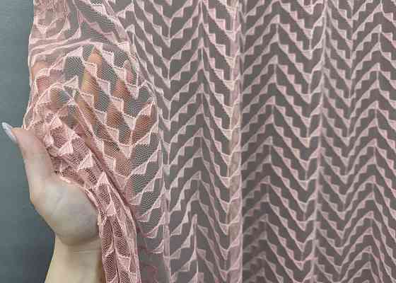 Тюль VR-Textil 1880т Гипюр Пудровый 300х270 см (42-0838) Киев