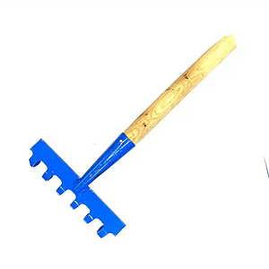 Грабли витые 4 зуба с ручкой (синие) Харьков - изображение 2