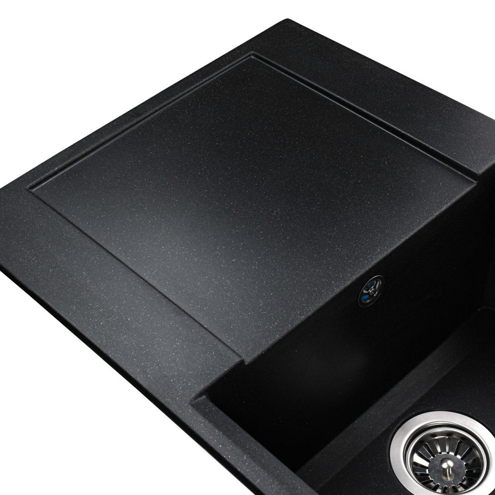 Гранитная мойка Globus Lux KOMO черный металiк 790х500мм-А0001 (000021042) Киев - изображение 2