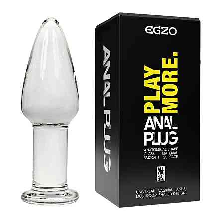 Анальный плаг из стекла EGZO EAP-F ( длина 9.9 см, диаметр 4 см ) Sex Aura Киев