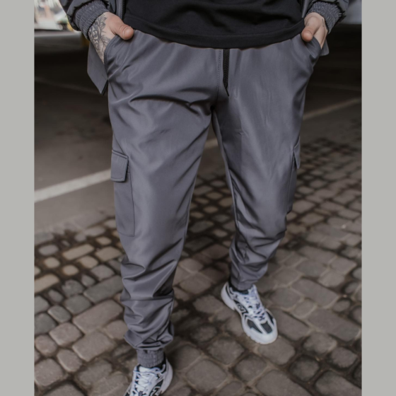 Костюм Softshell куртка з капюшоном і штани з манжетами софтшел сірий Easy 3XL Одеса