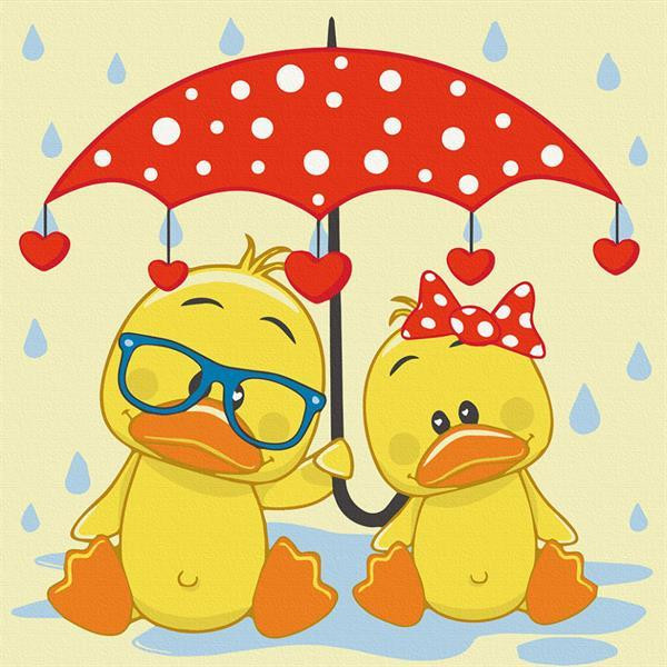 Картина за номерами ArtCraft Каченята під парасолькою 30х30 см (15544-AC) Харьков - изображение 1