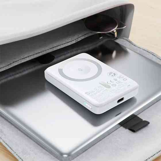 Зовнішній акумулятор ACEFAST M25-5000 PD20W magnetic fast wireless charging power bank White Киев