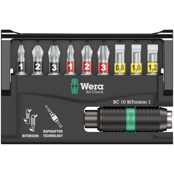 Набір біт РН,PZ,SL 10ед. Wera Bit-Check 10 05056374001 Одеса