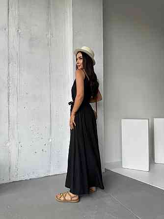 Жіночий літній сарафан максі "Charlotte" оптом | Норма і батал Чорний, 42-44 Київ