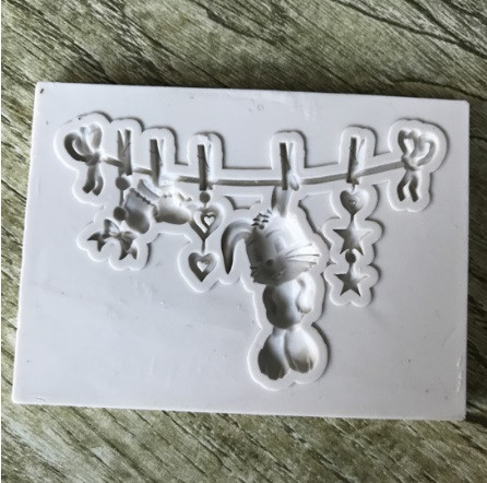 Молд силіконовий Заєць маленький 75 на 54 мм сірий Київ - фото 4