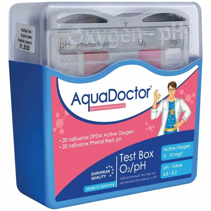 Тестер для бассейна AquaDoctor Test Box O2/pH (активный кислород + рН) Киев - изображение 2