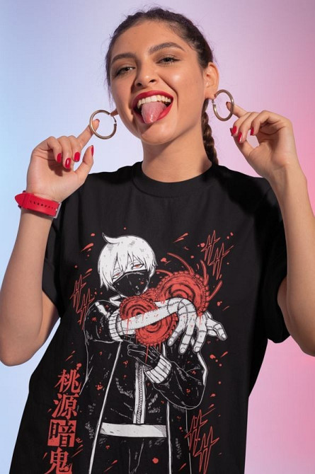 Футболка мужская аниме Тоуген Анки Ікхиносе Схики оверсайз (S/M/L) Черний AnimeJ0829 Днепр - изображение 4