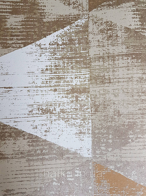 Обои виниловые на флизелине AS creation Geo Effect 0.53х10 геометрия треугольники 3д коричневые белые 38353-6 Киев - изображение 1