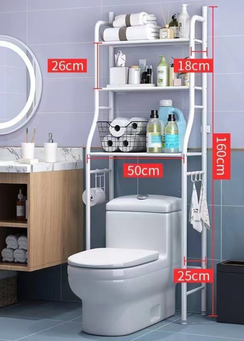 Полиця для ванної кімнати над туалетом чи біде, складна, біла полиця 47х160х25 см Кам'янець-Подільський - фото 7