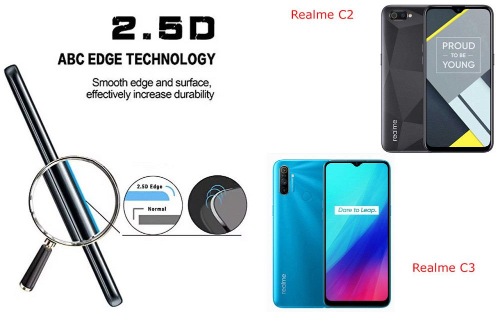 Захисне скло ArmorGlass для Realme C2, Realme C3 – стійке до подряпин та ударів Київ - фото 2