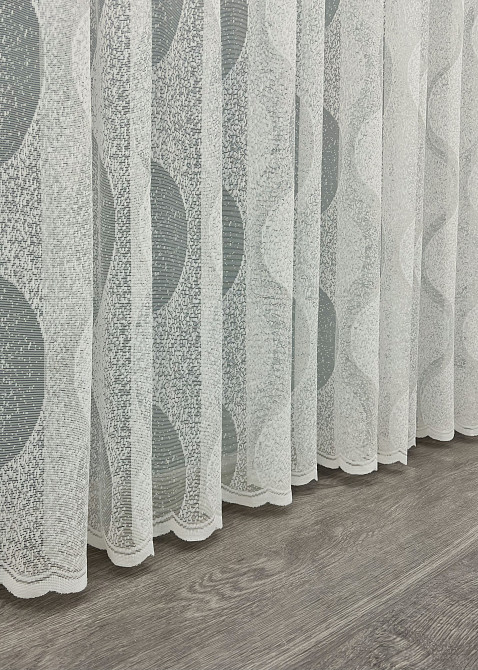 Тюль жакард колір молочний 1994т Київ - фото 5