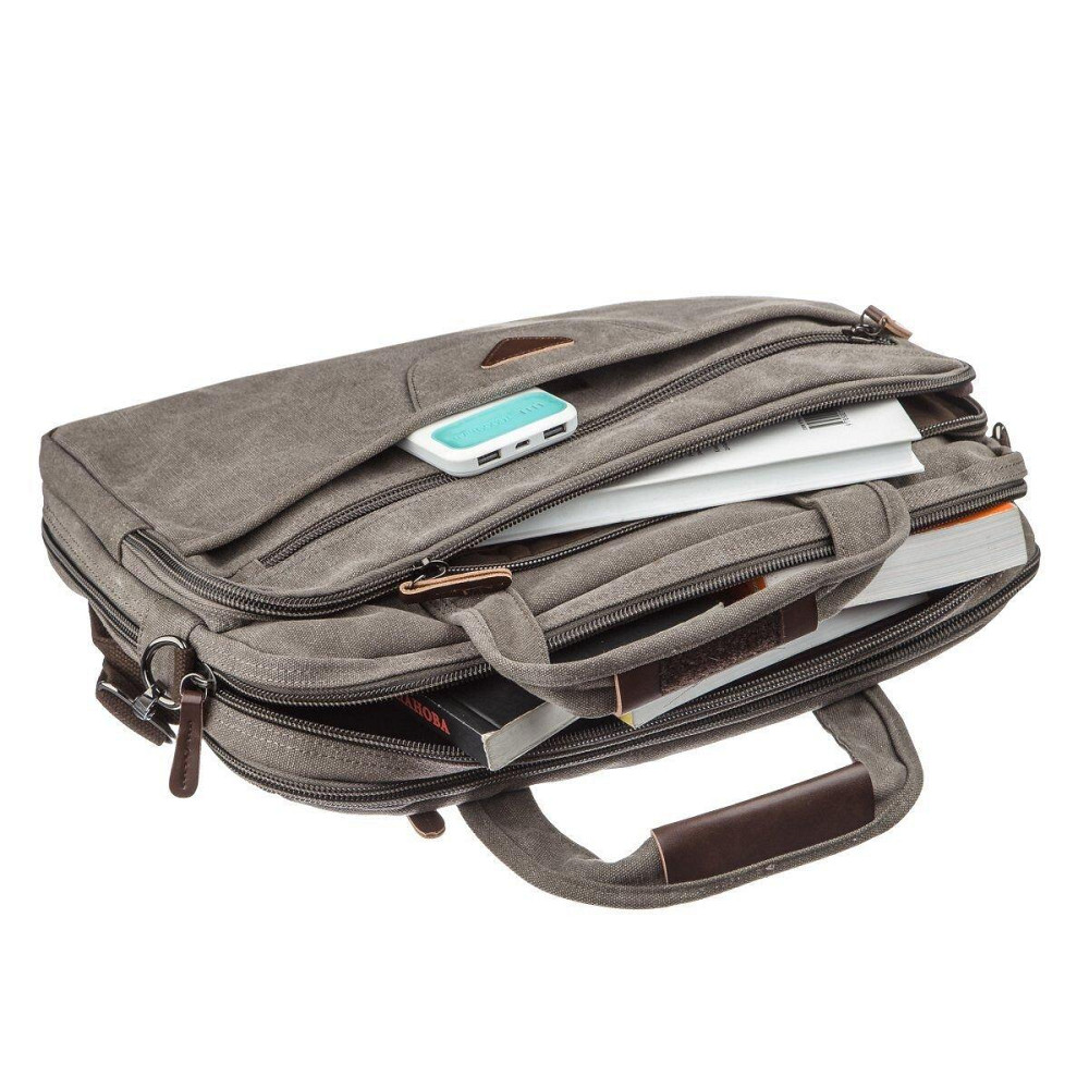 Сумка текстильна для ноутбука 15.6 Сіра (Vintage) Київ - фото 7