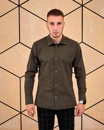 Сорочка чоловіча класична Хакі XL Харків