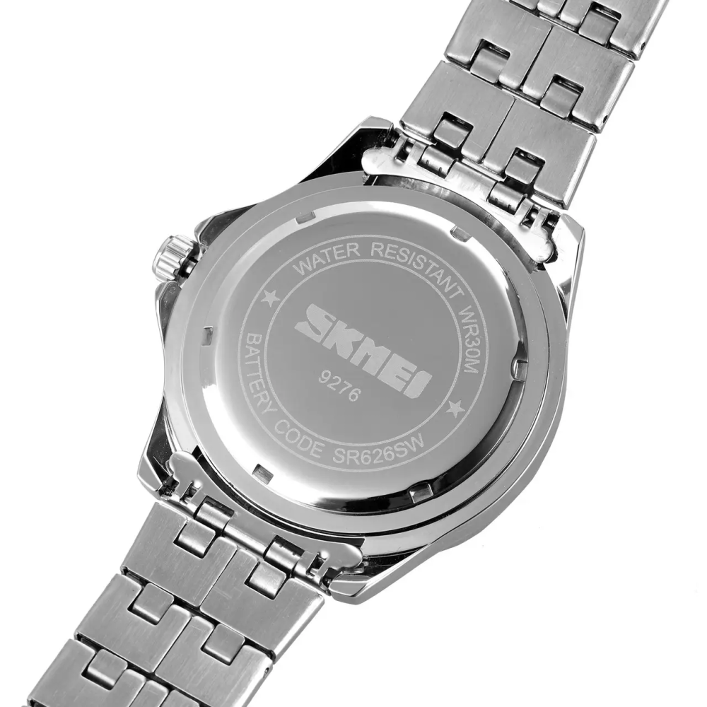 Мужские классические часы Skmei 9276 (Серебристые с черным циферблатом) Винница - изображение 8